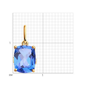 Подвеска SOKOLOV - Золото 585, Топаз, Фианит (арт. 732382)