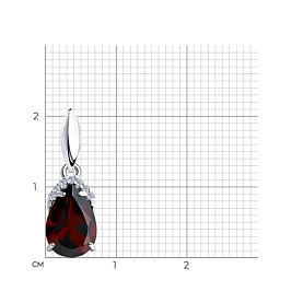 Подвеска SOKOLOV - Серебро 925, Гранат, Фианит (арт. 92030311)