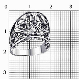 Кольцо Красная пресня - Серебро 925 (арт. 23013812)