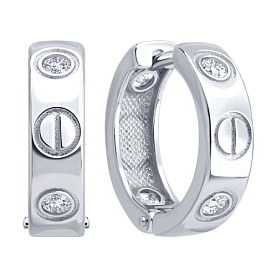 Серьги SOKOLOV - Серебро 925, Фианит (арт. 94027209)