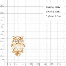 Брошь Аквамарин - Серебро 925, Фианит (арт. 77491А.6)