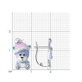 Серьги SOKOLOV - Серебро 925, Эмаль (арт. 94027140)