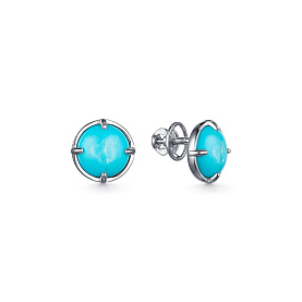 Серьги Дар - Серебро 925, Бирюза (арт. С-2457рк438)
