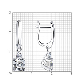 Серьги SOKOLOV - Серебро 925, Фианит (арт. 94025753)