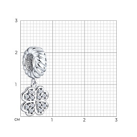 Подвеска SOKOLOV - Серебро 925, Фианит (арт. 94031627)