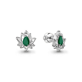 Серьги Аквамарин - Серебро 925, Агат (арт. 45040409.5)