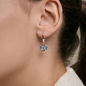 Серьги SOKOLOV - Серебро 925, Бриллианит (арт. 94027761)