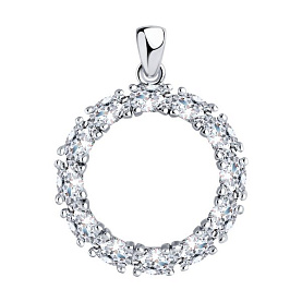 Подвеска SOKOLOV - Серебро 925, Фианит (арт. 94033141-91)