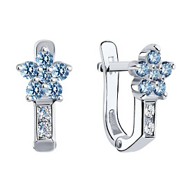 Серьги SOKOLOV - Серебро 925, Фианит (арт. 94026036)