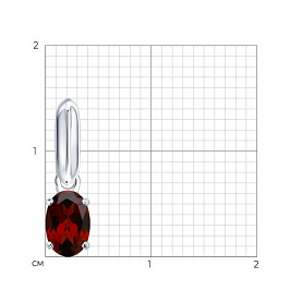 Подвеска SOKOLOV - Серебро 925, Гранат (арт. 92030899)