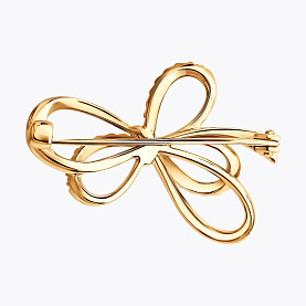 Брошь SOKOLOV - Золото 585, Фианит (арт. 040346)