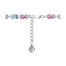 Браслет SOKOLOV - Серебро 925, Аметист, Топаз, Фианит (арт. 92050107)