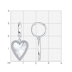 Серьги SOKOLOV - Серебро 925, Фианит (арт. 94027288)