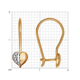 Серьги SOKOLOV - Золото 375, Фианит (арт. 026312-4)