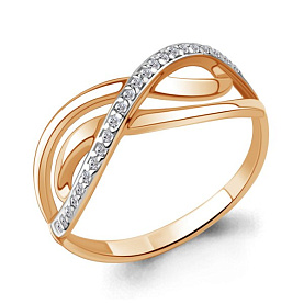 Кольцо Аквамарин - Золото 375, Фианит (арт. 63437А.8)