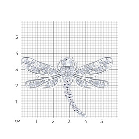 Брошь SOKOLOV - Серебро 925, Фианит (арт. 94040348)