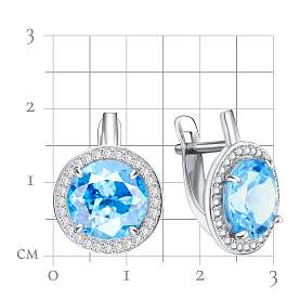 Серьги Talant - Серебро 925, Кристалл (арт. 10-72-000Ц-21141)