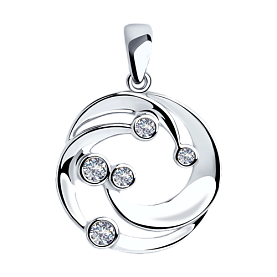 Подвеска SOKOLOV - Серебро 925, Фианит (арт. 94032312)