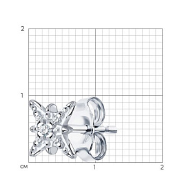 Серьга SOKOLOV - Серебро 925, Фианит (арт. 94170382)