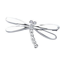 Брошь SOKOLOV - Серебро 925, Фианит (арт. 94040049)