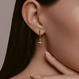 Серьги Diamant - Золото 585, Фианит (арт. 51-121-02598-1)