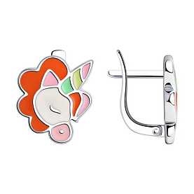 Серьги SOKOLOV - Серебро 925, Эмаль (арт. 94024030)