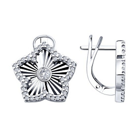 Серьги SOKOLOV - Серебро 925, Фианит (арт. 94027711)