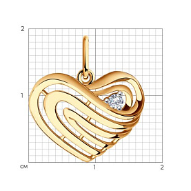Подвеска SOKOLOV - Золото 375, Фианит (арт. 31-130-01480-1)