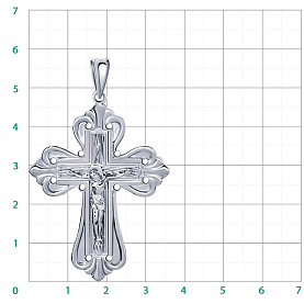 Крест Атолл - Серебро 925 (арт. 3316-925)