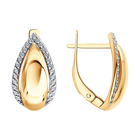 Серьги SOKOLOV - Золото 585, Фианит (арт. 0200949)