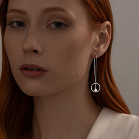 Серьги SOKOLOV - Серебро 925, Жемчуг имитация (арт. 94026002)
