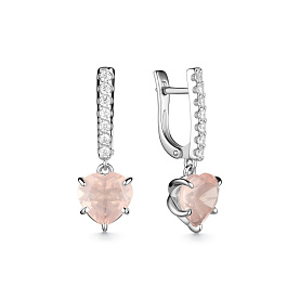 Серьги Дар - Серебро 925, Кварц, Фианит (арт. С-5227рс42100)