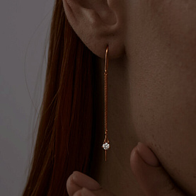 Серьги SOKOLOV - Серебро 925, Фианит (арт. 93021132)