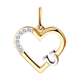 Подвеска SOKOLOV - Золото 375, Фианит (арт. 036181-4)