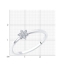 Кольцо SOKOLOV - Серебро 925, Фианит (арт. 94013297)