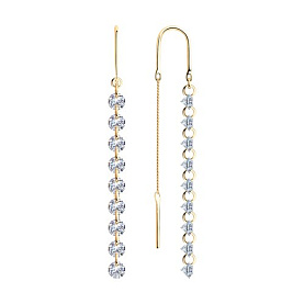 Серьги SOKOLOV - Серебро 925, Фианит (арт. 93021065)