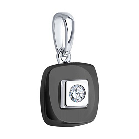 Подвеска Diamant - Серебро 925, Керамика, Фианит (арт. 94-130-01278-1)