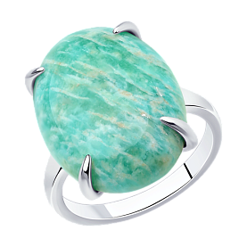 Кольцо SOKOLOV - Серебро 925, Амазонит (арт. 83010088)