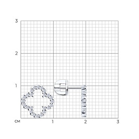Серьги SOKOLOV - Серебро 925, Фианит (арт. 94027369)