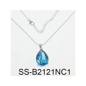 Колье Фиделис - Серебро 925, Фианит (арт. SN-B1857-bl1)