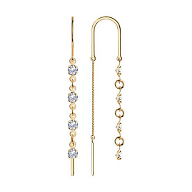 Серьги SOKOLOV - Серебро 925, Фианит (арт. 93021131)