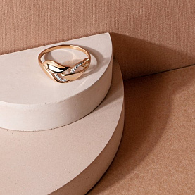 Кольцо ЮФ Династия - Золото 375, Фианит (арт. 012761-5102)