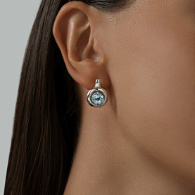 Серьги Diamant - Серебро 925, Топаз (арт. 94-320-00782-1)