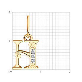 Подвеска SOKOLOV - Золото 585, Фианит (арт. 033827)