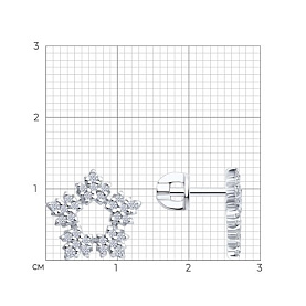 Серьги SOKOLOV - Серебро 925, Фианит (арт. 94027077)