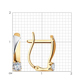 Серьги SOKOLOV - Золото 585, Фианит (арт. 028146)