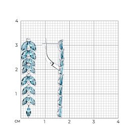 Серьги Diamant - Серебро 925, Топаз лондон (арт. 94-321-02172-1)