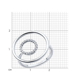 Кольцо SOKOLOV - Серебро 925, Фианит (арт. 94014175)