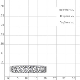 Кольцо Аквамарин - Серебро 925, Фианит (арт. 600720А.5)