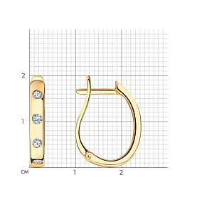 Серьги SOKOLOV - Серебро 925, Фианит (арт. 93020813)
